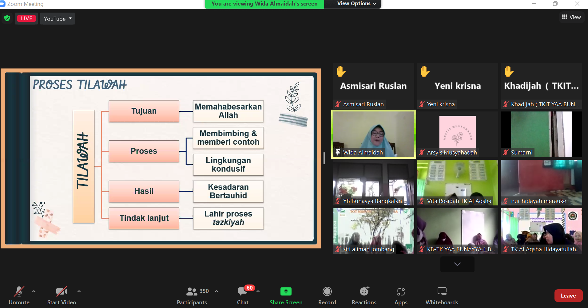 Sambut Kurikulum Merdeka, Departemen Pendidikan PP Muslimat Hidayatullah Selenggarakan Webinar