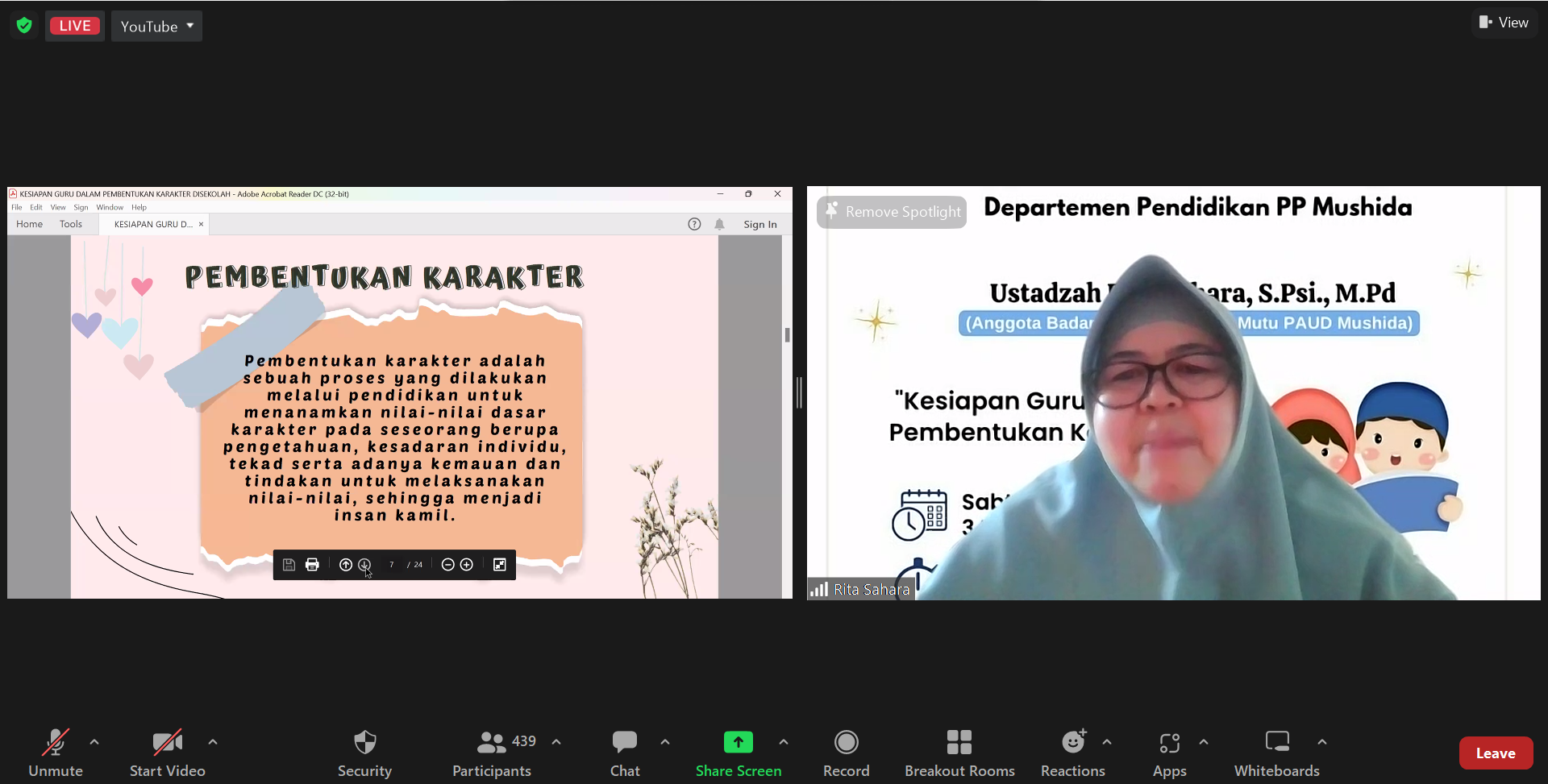 Optimalkan Ramadhan, PP Mushida Selenggarakan Webinar Pendidikan