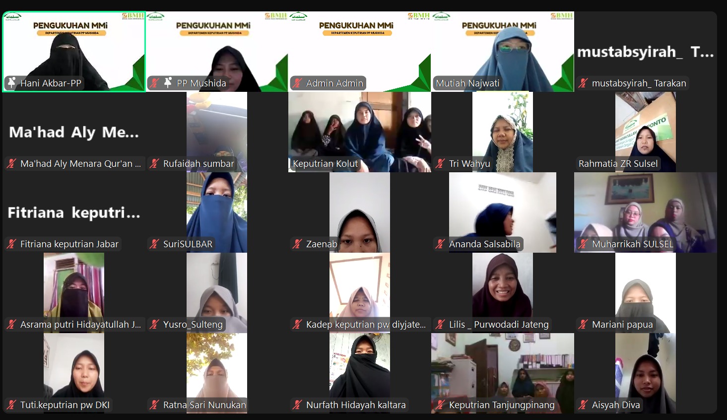 Pengukuhan Muharrikah Mushida Putri (MMi)