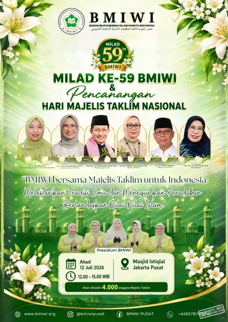 BMIWI Gelar Milad ke-59 dan Pencanangan Hari Majelis Taklim Nasional
