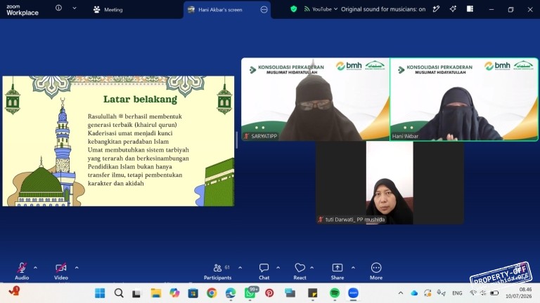 PP Muslimat Hidayatullah Selenggarakan Webinar Konsolidasi Perkaderan