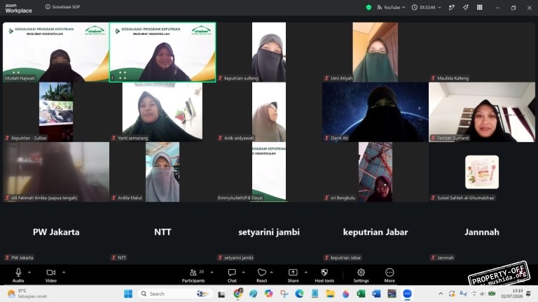 Keputrian PP Mushida Sosialisasikan SOP Dakwah Digital dan Pembentukan Ikatan Alumni Keputrian