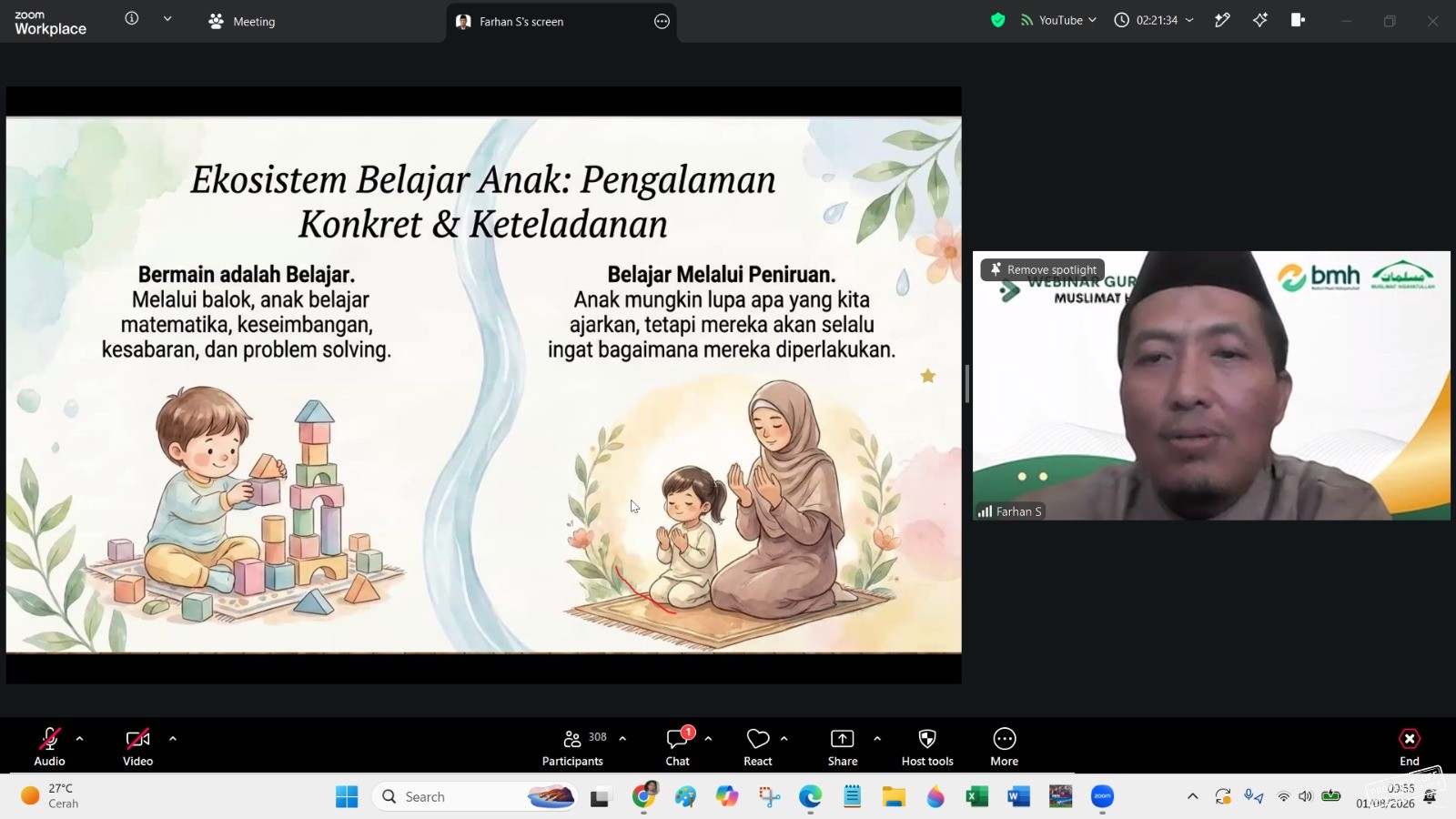 Webinar Guru PAUD Muslimat Hidayatullah Tekankan Pedagogik Holistik dan Profetik untuk Mewujudkan Generasi Insan Kamil