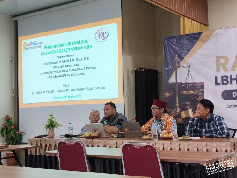 Muslimat Hidayatullah DIY–Jateng Bagian Selatan Berpartisipasi Aktif dalam FGD dan Musyawarah Wilayah LBH Hidayatullah