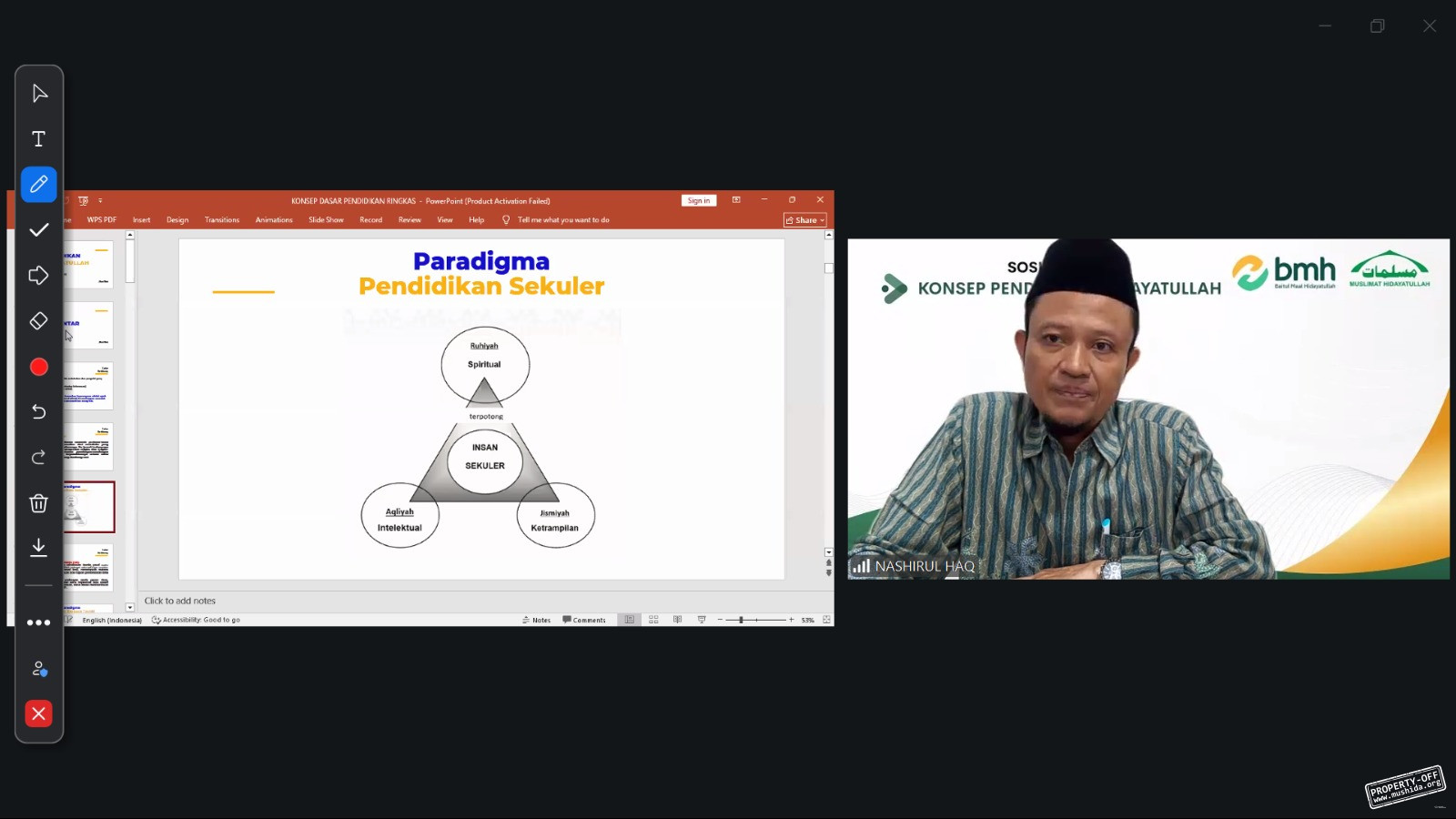 Webinar Pendidikan Muslimat Hidayatullah Tegaskan Tujuan Pendidikan Islam Lahirkan Insan Kamil