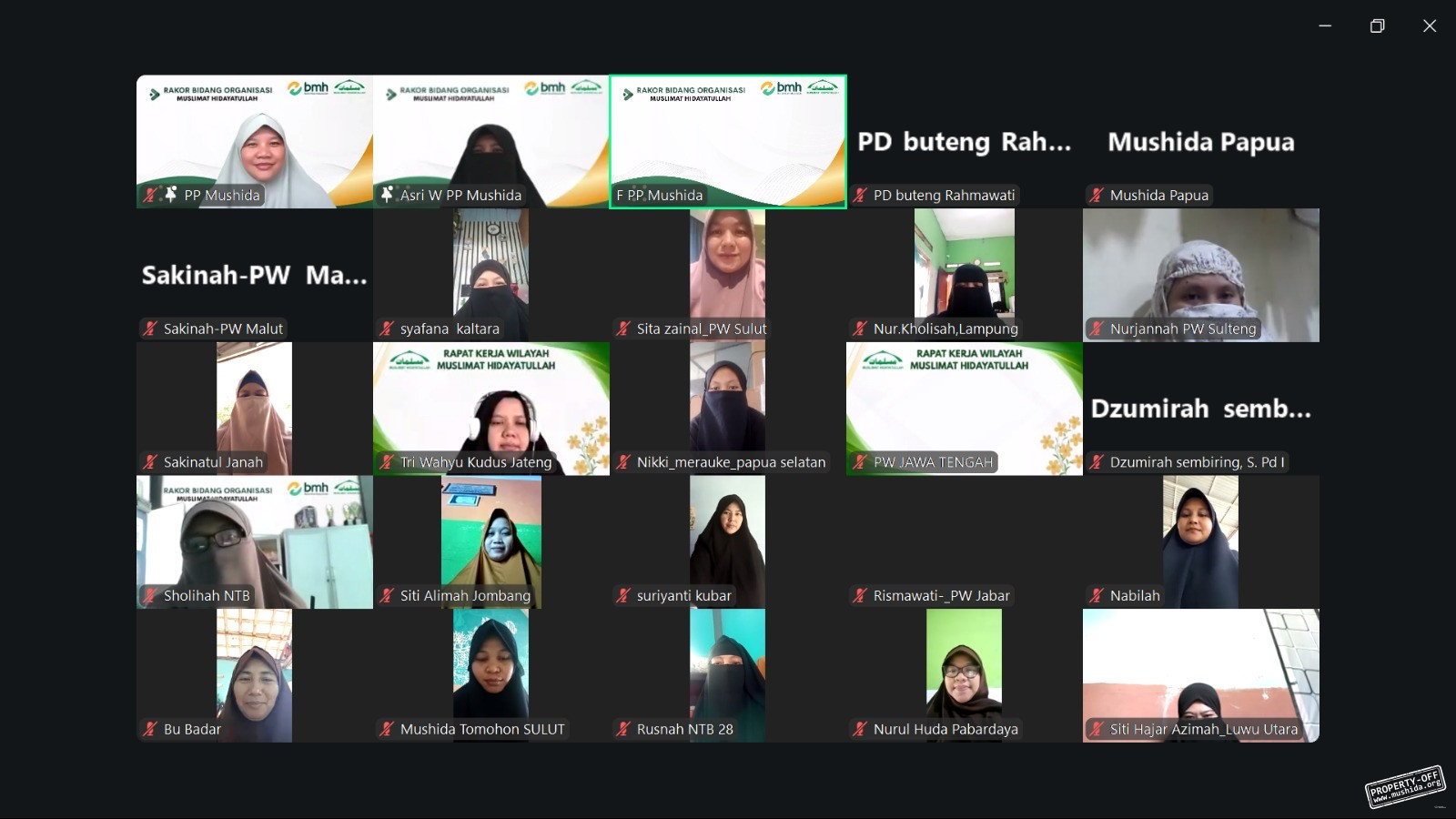 Rakor Bidang Organisasi Muslimat Hidayatullah: Perkuat Konsolidasi Jati Diri dan Wawasan Kader