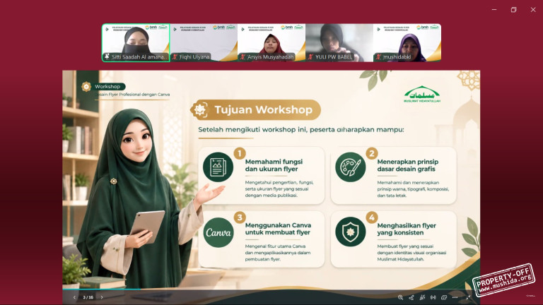 Pelatihan Desain Flyer Muslimat Hidayatullah, Perkuat Dakwah melalui Media Visual